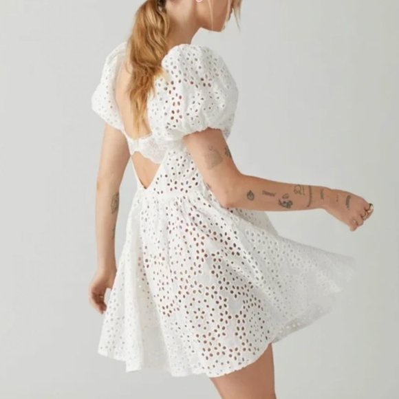 For Love and Lemons Becca Mini Dress Small Ivory - Picture 11 of 11